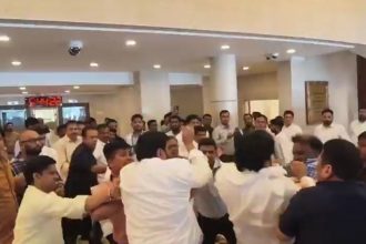 BJP NCP Fighting