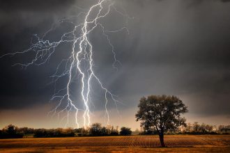 Lightning struck