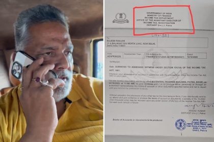 Pappu Yadav income tax notice