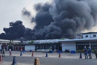 fire at Dhaka International Airport
