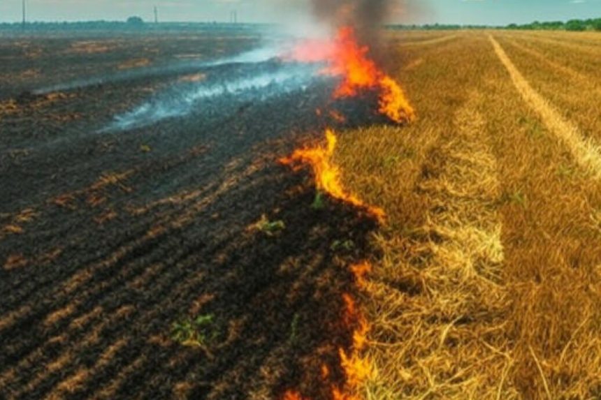 burning stubble