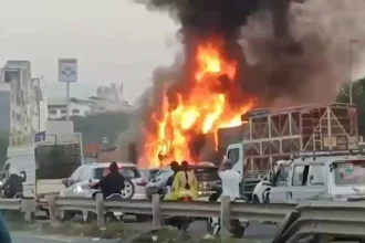 Accident on Pune-Bengaluru Highway