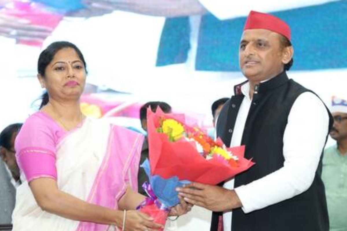 Pallavi Patel and Akhilesh Yadav